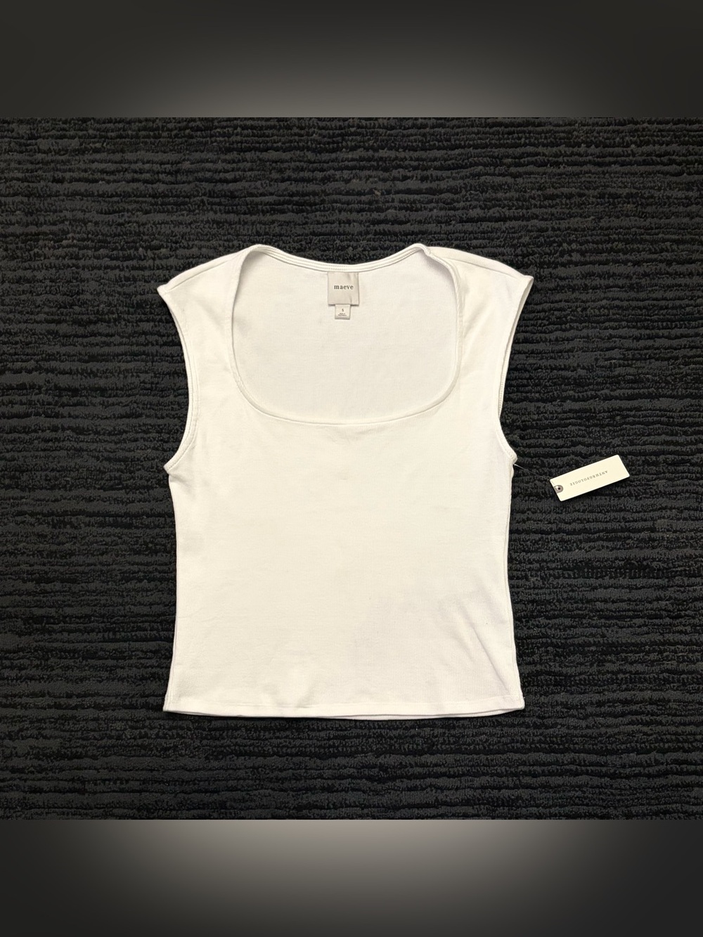 NWT Maeve ribbed scoop neck cap sleeve tank top